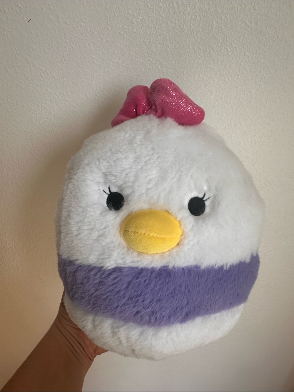 Disney Squishmallow duck with bow